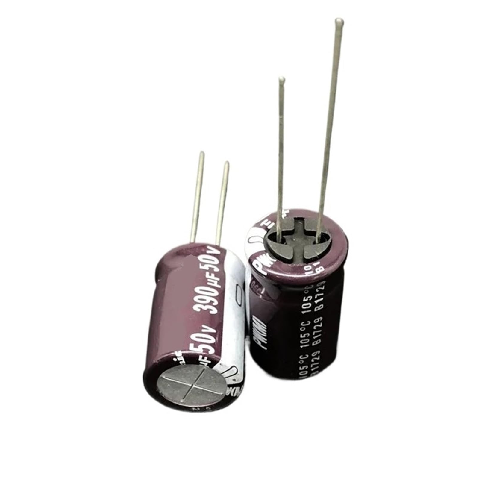 Condensateur électrolytique aluminium 390 uF 50 V PW composant électronique soudure radiale x10