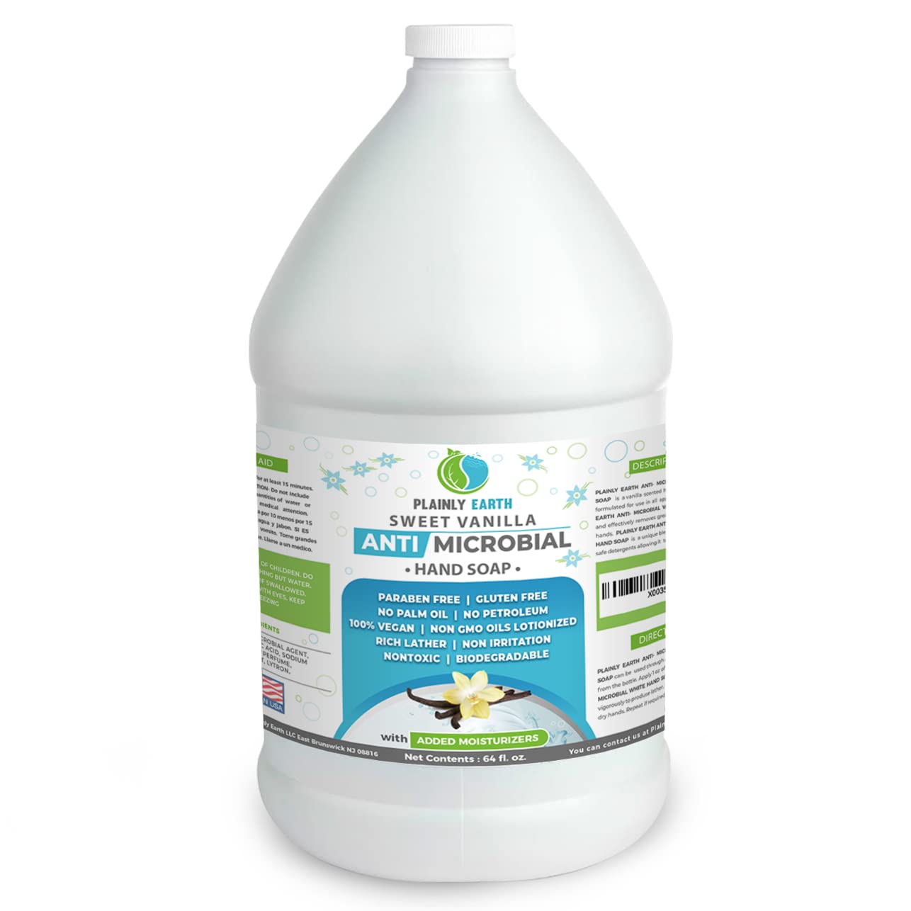 Plainly Earth Antimicrobial Liquid Hand Soap (64 Oz