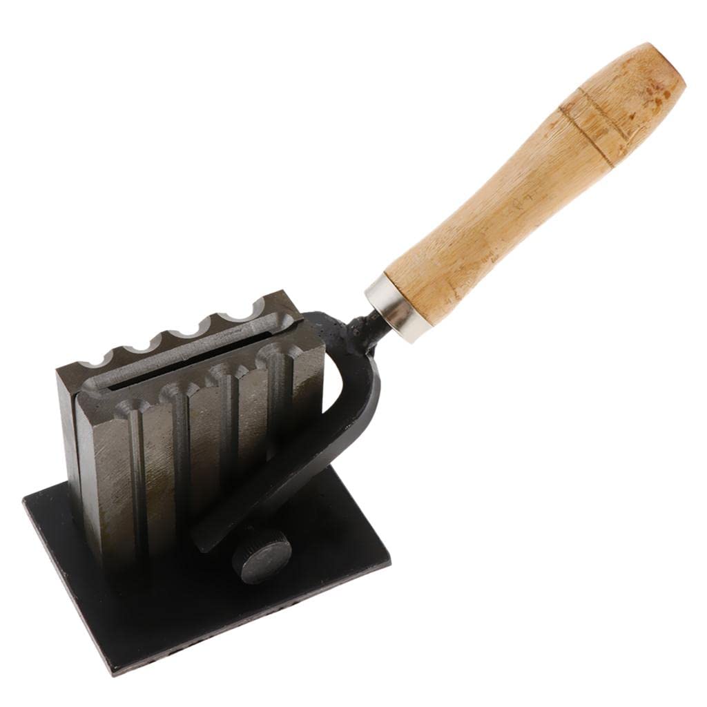 misppro Runde Edelmetall-Gießform Schmelzform Barren für Bar Gold Silber Guss - Schwarz, 4 Löcher