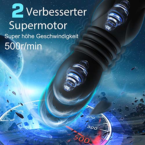 Dildo Analvibratoren für mann mit Anti-Rutsch-Design, Analplug Vibrator Sex Toys mit Stoßfunktionen und App & Fernbedienung für anales Vergnügen, Sexspielzeug Anal Plug für Männer, Frauen und Paare – Bild 3
