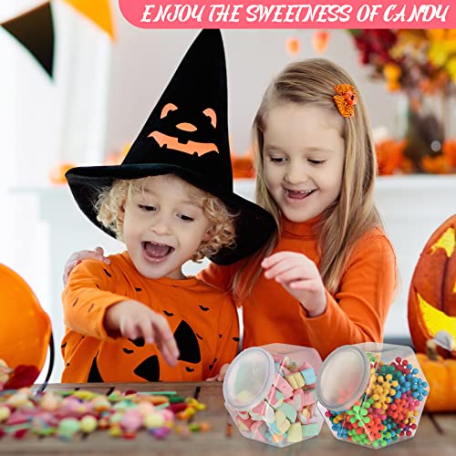 Yahenda 8 Pcs Hexagon Plastic Jars Cookie Jars With Airtight Lids Clear Candy Jar Wide Round Mouth Snacks Dog Food Candy Containers Reusable Coffee Candy Display For Gifts And Storage (30 Oz) #TOP5
