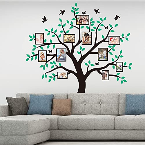 Vinilo Decorativo Árbol Familiar JEPART 186x180 cm Negro Verde