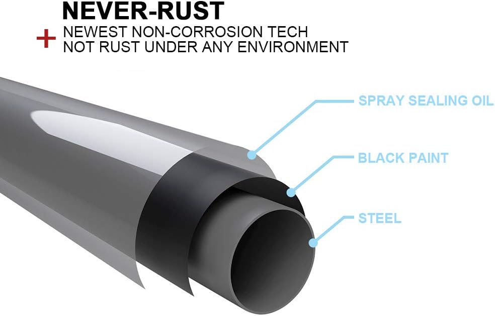 BRIOFOX Shower Curtain Rod, 43-73 inches Never Rust Non Slip shower Rod, Matte Black : Home & Kitchen