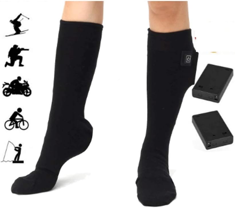 Adjustable Thickening Warm Socks Electric Heating Rechargeable Battery Women Men Winter