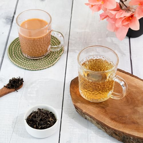 Image of Sipologie Chai and Kahwa Cup 150ml, Set of 2 - Elegant Chai Cups with a Textured Finish, Great for Gifting