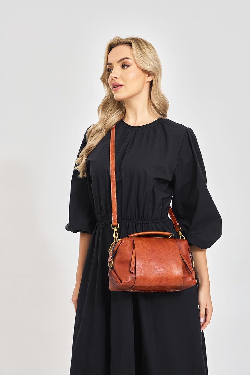 Zhuoliang Genuine Leather Crossbody Bags for Women Wristlets Handbags Purse Small Satchel Clutch Shoulder Bag - Image 3