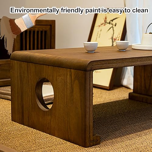 Table basse japonaise design élégant avec chemin de table haut de gamme
