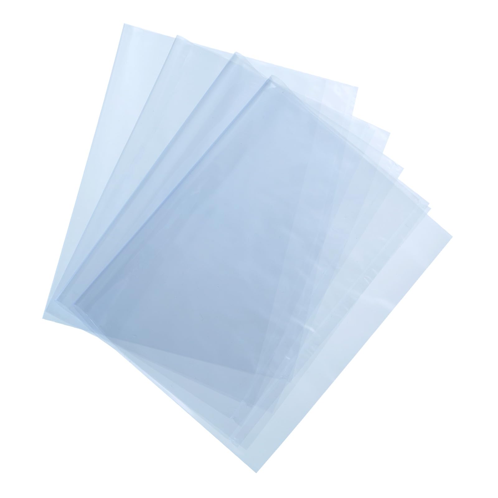 uxcell 100Pcs 19.5x13.5 Inch Shrink Wrap Bags, Blue Clear PVC Heat Shrink Wrap for Gift Basket, Bath Soaps, Candles and Homemade DIY Projects