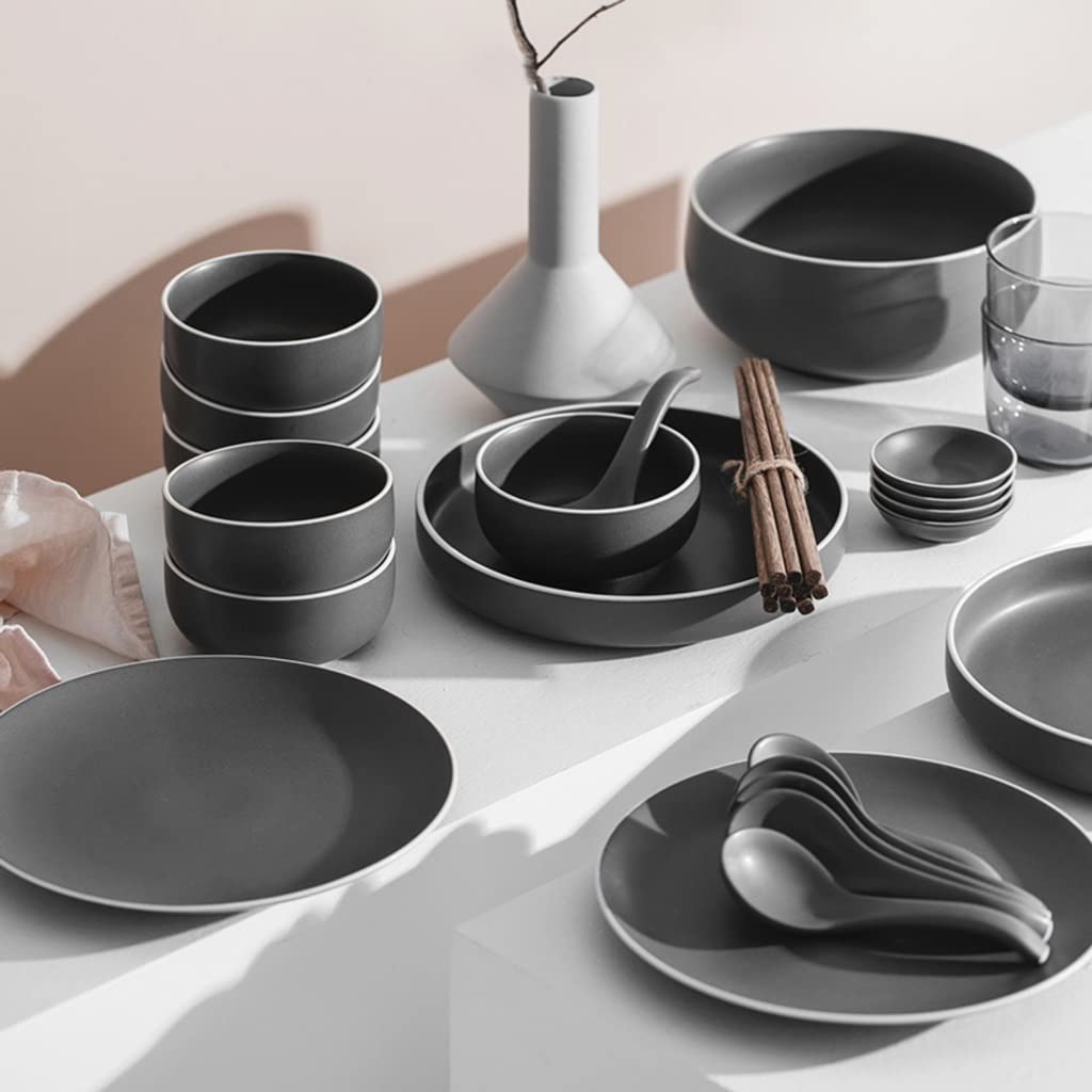 piatti di tutti i giorni per i pasti Piatto da insalata, Piatti , Piatti, Ciotola for la casa, Ciotola for riso, Ciotola grande for zuppa, Ciotola for noodle, Stoviglie in ceramica semplici, Tavolo da