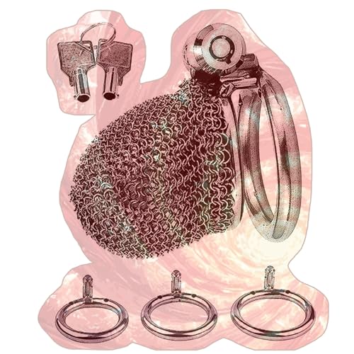 Stainless Steel Chainmail Protective Cage, Breathable Protection Cage for Men -USLA68 (A:Short Style, 40+45+50mm)