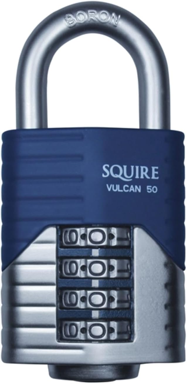 ALDRIDGE VC50BX Squire 50MM Vulcan COMBIANTION Padlock Boxed Combination, White