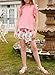 blibean Teen Girls Summer Clothes Set Big Kids Floral Matching Outfits Tween Fashion Two Piece Shirt Shorts Hawaiian Clothing Dual Ruffles Top Dressy Tracksuits Size 12-13 Years Old Pink