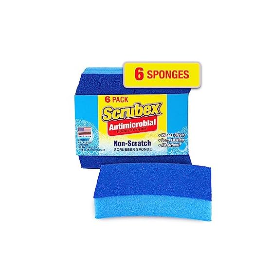 Scrubex Non-Scratch Odor Resistant Scrubber Sponge, 6 Count