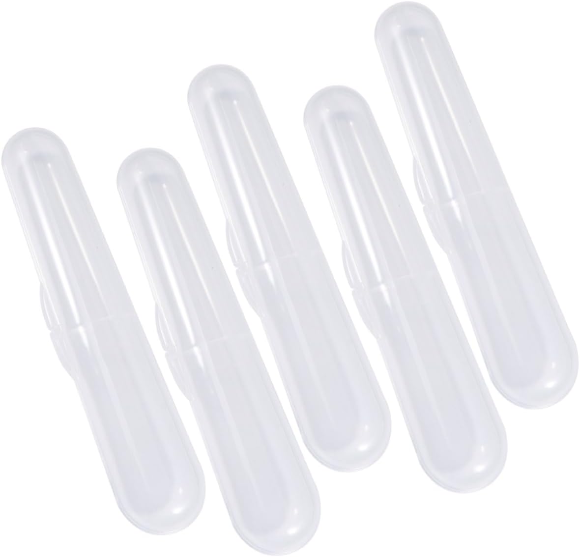 Toddmomy 5Pcs Baby Spoon Storage Box High Transparency PP Plastic Case Silicone Spoon Holder for Home Travel
