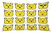ABAKUHAUS Emoticon Federa Fodera Cuscino, Gatto Cane Espressione Sorridente, Copricuscino Quadrato Decorativo, 65 cm x 40 cm, Giallo e Grigio
