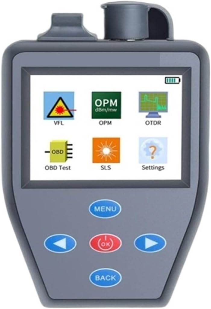 FTTH Mini OTDR With Optical Power Meter Stable Light Source Active Fiber OTDR Fibre Tester Portuguese 1550nm 50km Test Dist(1550nm english)