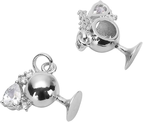 Miniatura 4 de Adabele MCAC51 - Colgante de plata con perla cultivada de agua dulce natural con circonita cúbica para joyería y manualidades, Cobre, Circonita