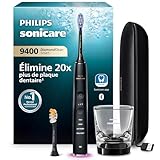 Philips Sonicare DiamondClean Smart 9400   Brosse à dents électrique avec application, Capteur de pression, Détection de la tête de brosse, 4 modes de brossage, 3 niveaux d'intensité, Noir, HX9917/89