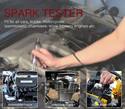 Inline Spark Plug Tester, Plug Engine Ignition Tester For Automotive, Car, Lawnmower, Small Motor Vehicles Engines - Coil/Armature Diagnostic Detector Tool Spark Plug Tester (4 Pcs) #TOP5