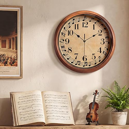Horloge murale notes de musique silencieuse pour éviter les bruits