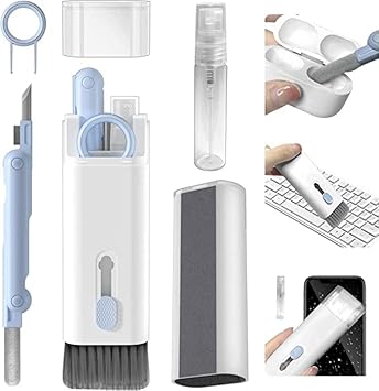 MSA Multi-Function Portable 7 in 1 Electronic dice Cleaner kit Cleaning Kit for Monitor Keyboard Desktop Screen Dust Brush Including Soft Sweep, deep Cleaner Pen Key Puller