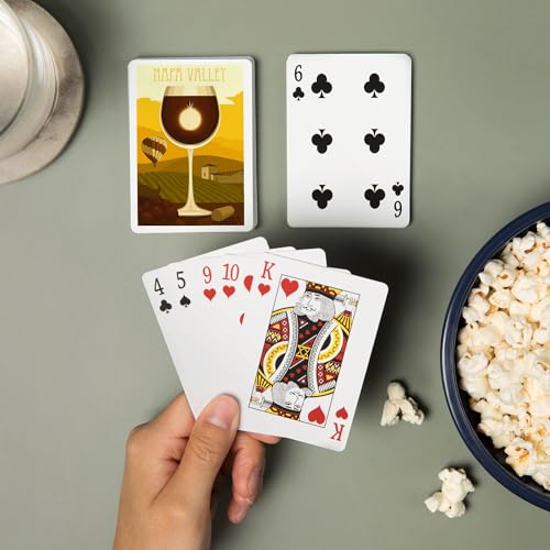 Juego de 52 cartas de póker estilo Napa Valley miniatura 2