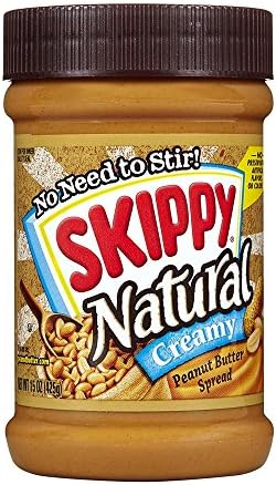 Skippy Natural Peanut Butter, Creamy, 15 oz
