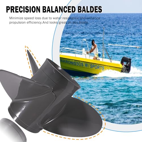 Image of Outboard Boat Propeller 13 1 /4x17 13 1 /2x15 13 3 /4x13 13x19 13x21 fit Honda Engines BFP60 BF75 /90 /100 /115 /130HP 15 Spline Tooth Aluminum 3 Blades RH