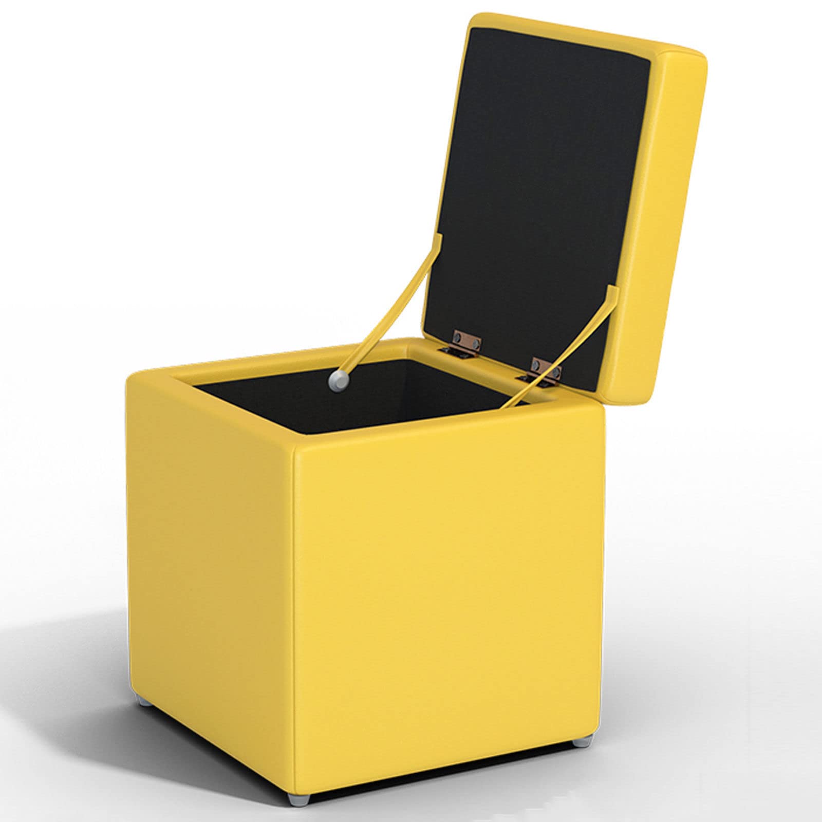 Repose-Pieds Cube Pouf de Rangement en PU Coffre de Salon LUNEZY 30 cm