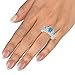 1.60 CT Blue Diamond Engagement Ring 14K Gold In Size 7
