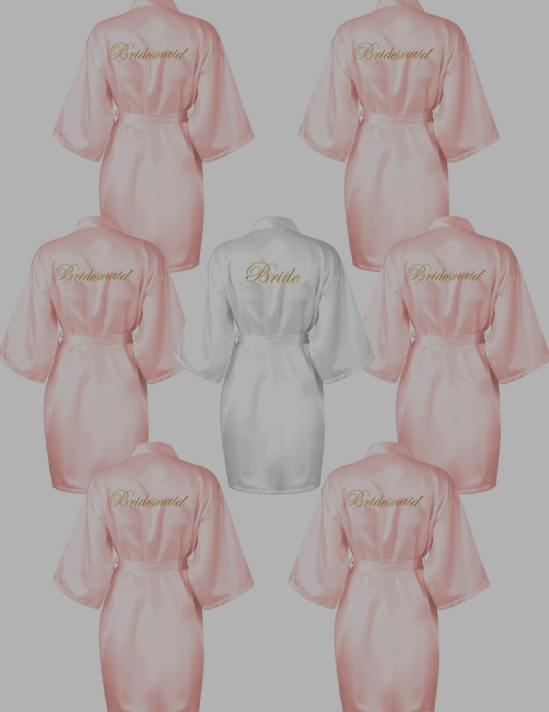 Kimono dla panny młodej białe | Bridesmaid różowe | szlafrok krótki | strój na wieczór panieński | SPA | szlafrok kąpielowy do sauny | wieczór panieński | wellness | sukienka do sauny (DE/NL/SE/PL