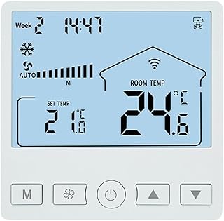 Smart Thermostat, Dreigang-Temperaturregler, 3,39 x 3,39 x 0,51 Zoll, energieeffizient