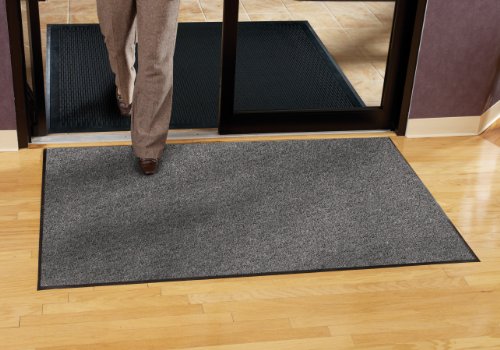Guardian Silver Series Indoor Walk-Off Floor Mat, Vinyl/Polypropylene, 4'x8', Charcoal