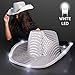 blinkee White Light Up Cowboy Hat - LED Light Hat for Women and Men