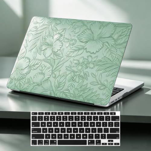 Funda MacBook Air 13 M1 carcasa rígida de plástico con textura de piel y protector teclado