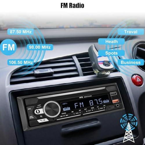 Estéreo para Auto Bluetooth Single Din Radio Audio 7 Color LED miniatura 3