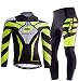 Sponeed Men's Road Cycling Jersey Suits Fresh Bicycle Wear Long sleeve Gel padded Pants Asian XL/ US L Green