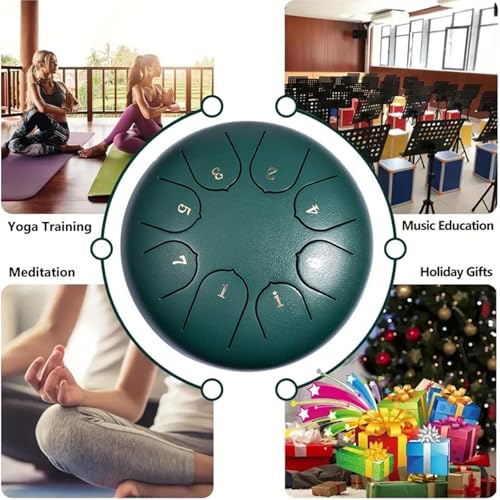Chakra Rain Drum instrumento musical impermeable dorado miniatura 7