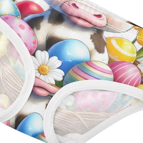 Girls Underwear Toddler 2t Cotton Panties for Girl Florals Briefs Kids Undies Cute Cow Nest Easter Eggs4