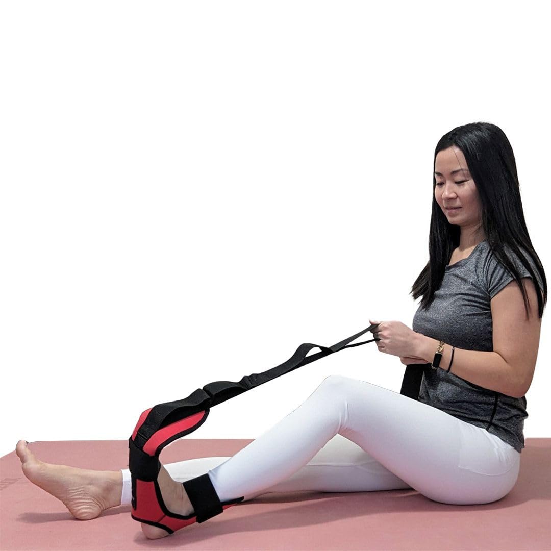 Foot and Calf Stretcher - Stretching Strap for Plantar Fasciitis, Achilles Tendonitis, Heel Spurs, Foot Drop, & Hamstring Versatile Stretch Strap Used as Leg stretcher, Hamstring Stretcher and Foot-picture-31