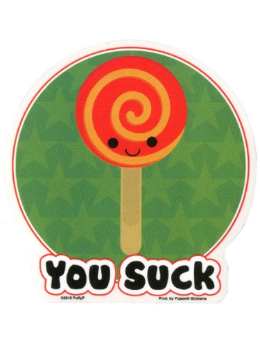 Puffy P - Lollipop Suck decalcomania Sticker
