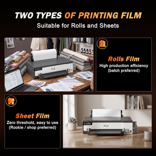Image of PLK A3 DTF Printer Bundle with Shaker Dryer & Smoke Purifier+Laptop | XP600 Printhead, Double Speed,Roll Feeder & Film Cutter,White Ink Stirring System for Custom Apparel Transfer Printing