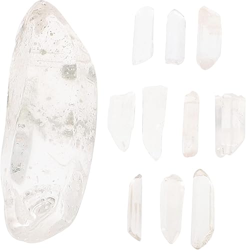 Miniatura 4 de Garneck 40 piezas de Columna de cristal blanco La Varita Piedras de palma Varita de cristal transparente Decoración de cristal Vogel Columnas de