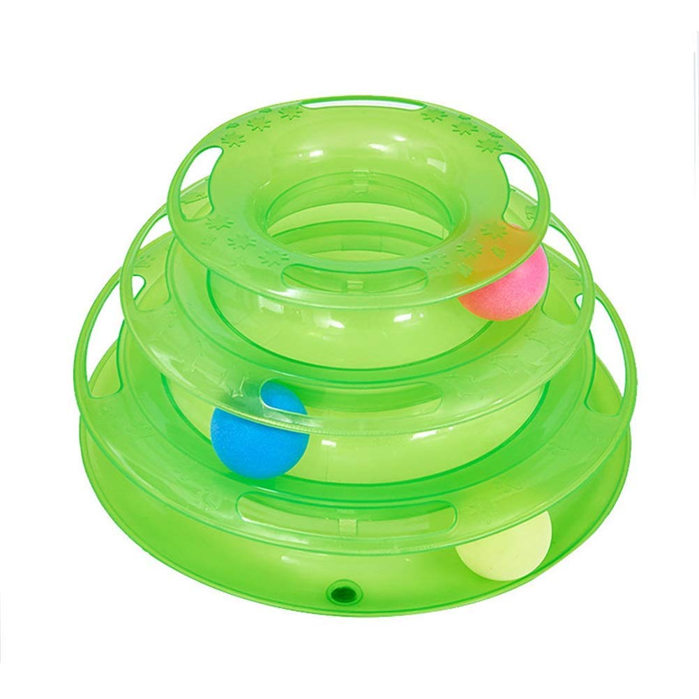 Cat Toy Tower Tracks contre l'ennui des chats d'appartement avec 3 disques de jeu