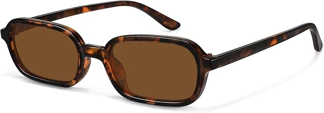 WOWSUN Retro Rectangle Sunglasses Womens Small Trendy 90s Sun Glasses Sunnies UV400 Protection
