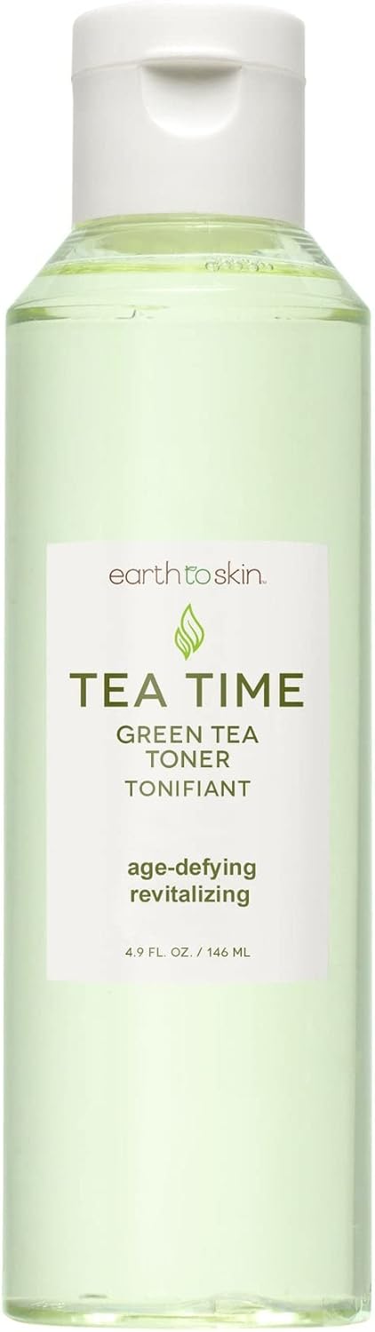 Earth To Skin Tea Time Green Tea Anti-Aging Face Toner, Natural Nourishment, Purify & Cleanse Facial Toner for All Skin Types (4.9 Fl Oz) Earth To Skin Tea Time Green Tea Anti-Aging Face Toner, Natural Nourishment, Purify & Cleanse Facial Toner for All Skin Types (4.9 Fl Oz)
