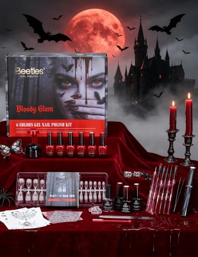 Image of Beetles Halloween Box Vampiric Feast Gel Nail Polish Kit with Mini UV Light