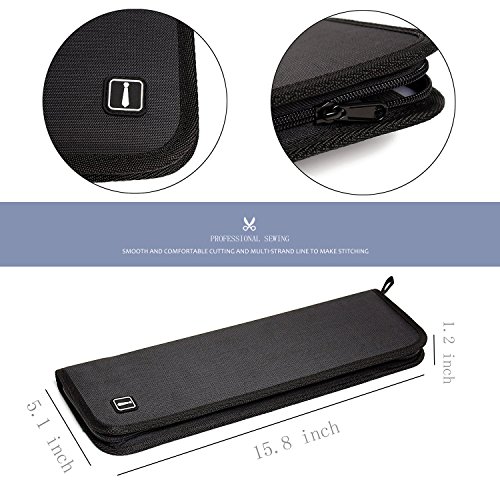 Iristide Travel Tie Case, Portable Waterproof Necktie Cufflinks Storage Box Tie Holder Stored Up To 4-5 Ties - Black #TOP1
