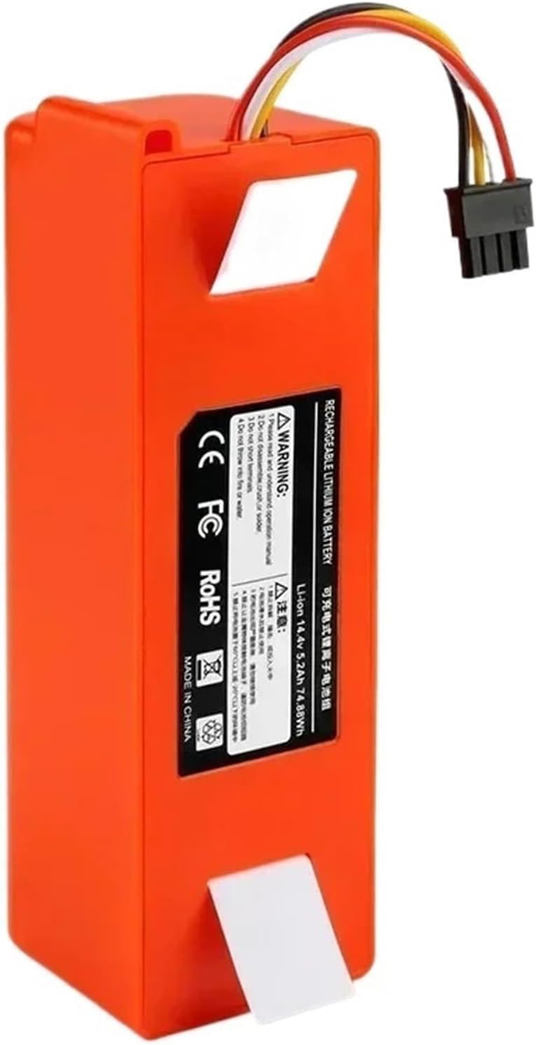 14.4V 12800mAh Robotic Vacuum Cleaner Replacement Battery,Compatible for Roborock S55 S60 S65 S50 S51 S5 MAX S6(6500mAh)