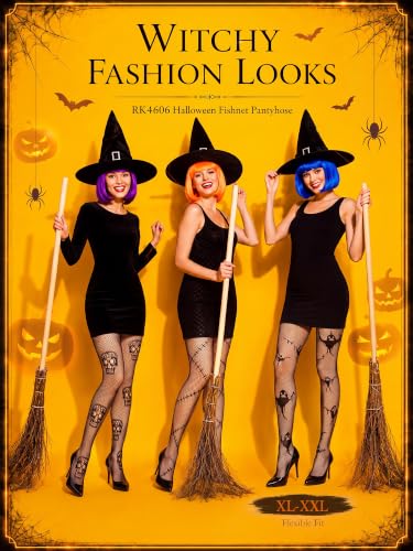 Image of Newcotte 6 Pair Halloween Fishnet Stocking for Women